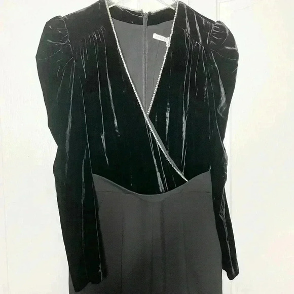 NWT Veronica Beard Cleo Crystal-embellished Velvet Crepe Jumpsuit Size … - Picture 6 of 14